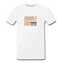 Load image into Gallery viewer, Griddle God Logo Men&#39;s Premium T-Shirt - white
