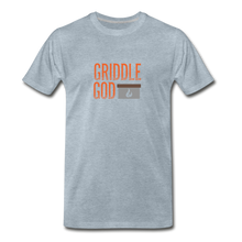 Load image into Gallery viewer, Griddle God Logo Men&#39;s Premium T-Shirt - heather ice blue
