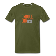 Load image into Gallery viewer, Griddle God Logo Men&#39;s Premium T-Shirt - olive green
