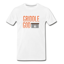 Load image into Gallery viewer, Griddle God Logo Men&#39;s Premium T-Shirt - white
