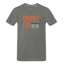Load image into Gallery viewer, Griddle God Logo Men&#39;s Premium T-Shirt - asphalt gray
