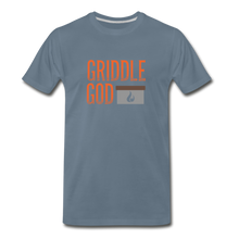 Load image into Gallery viewer, Griddle God Logo Men&#39;s Premium T-Shirt - steel blue
