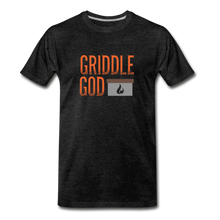Load image into Gallery viewer, Griddle God Logo Men&#39;s Premium T-Shirt - charcoal gray
