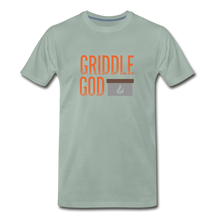 Load image into Gallery viewer, Griddle God Logo Men&#39;s Premium T-Shirt - steel green
