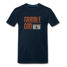 Load image into Gallery viewer, Griddle God Logo Men&#39;s Premium T-Shirt - deep navy
